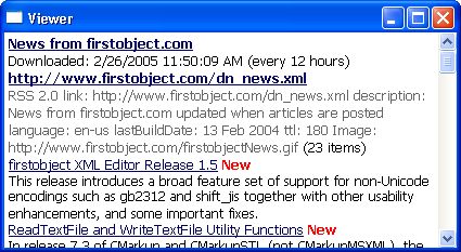 firstobject News Reader viewer